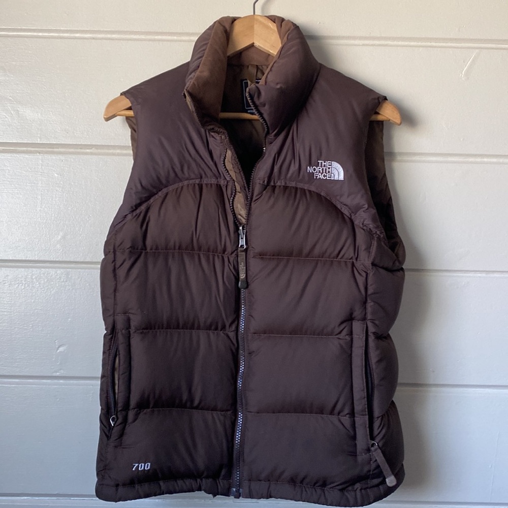 Rare 1996 North Face Nuptse Vest SP Brown 700 Goose Down Puffer Jacket Retro Y2K
